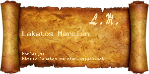 Lakatos Marcián névjegykártya